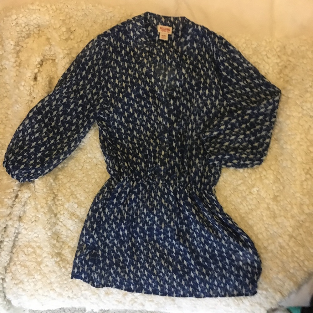 Beautiful Bird Print Shear Top